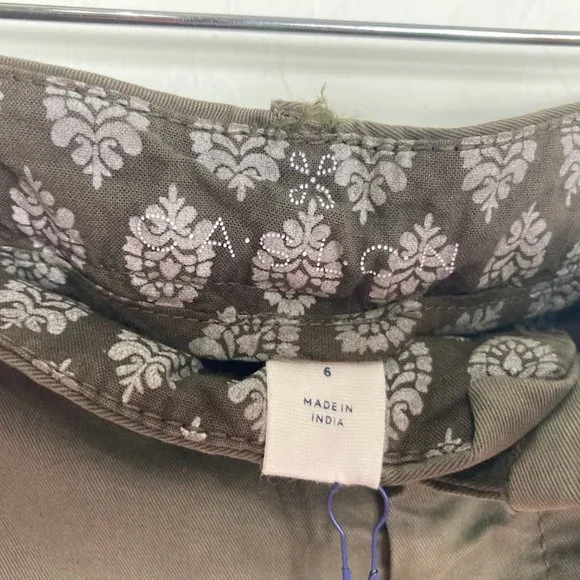 Caslon Olive Tarmac Ankle Crop Pants NWT Size 6 - Picture 5 of 7